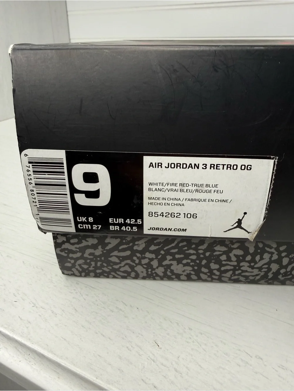 Jordan Air Jordan 3 Retro OG True Blue White/Fire Red 2016 854262-106